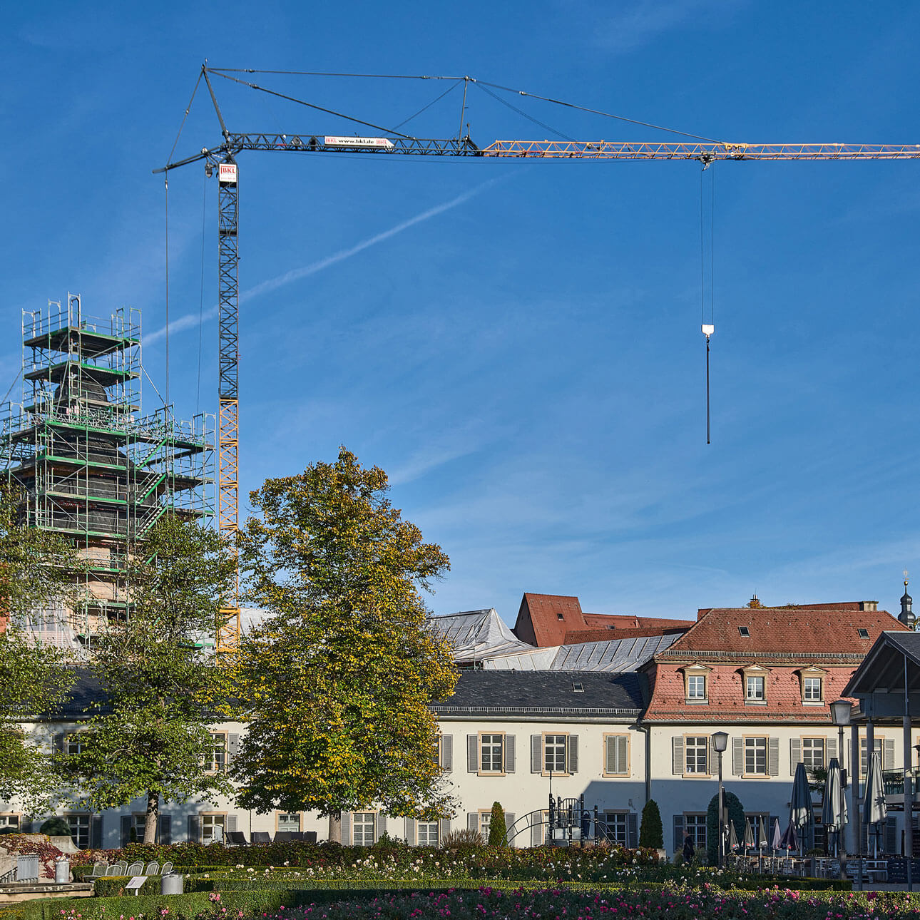 Baukranvermietung in der Altstadt in Bamberg